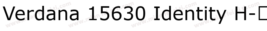 Verdana 15630 Identity H字体转换